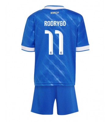 Real Madrid Rodrygo Goes #11 Terza Maglia Bambino 2025-26 Manica Corta (+ Pantaloni corti)